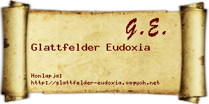 Glattfelder Eudoxia névjegykártya
